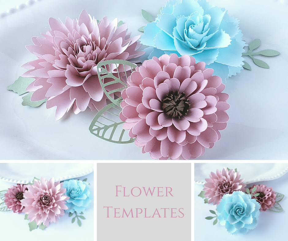 Download Three Flower Bundle Templates Svg Pdfs And Videos
